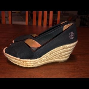 Tory Burch Filipa Espadrille Wedges - size 7